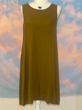 Simply Summer Uniqlo Mustard Brown Linen Blended Minidress (Final Priced/As Is)
